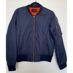Navy Blue Bomber Jacket